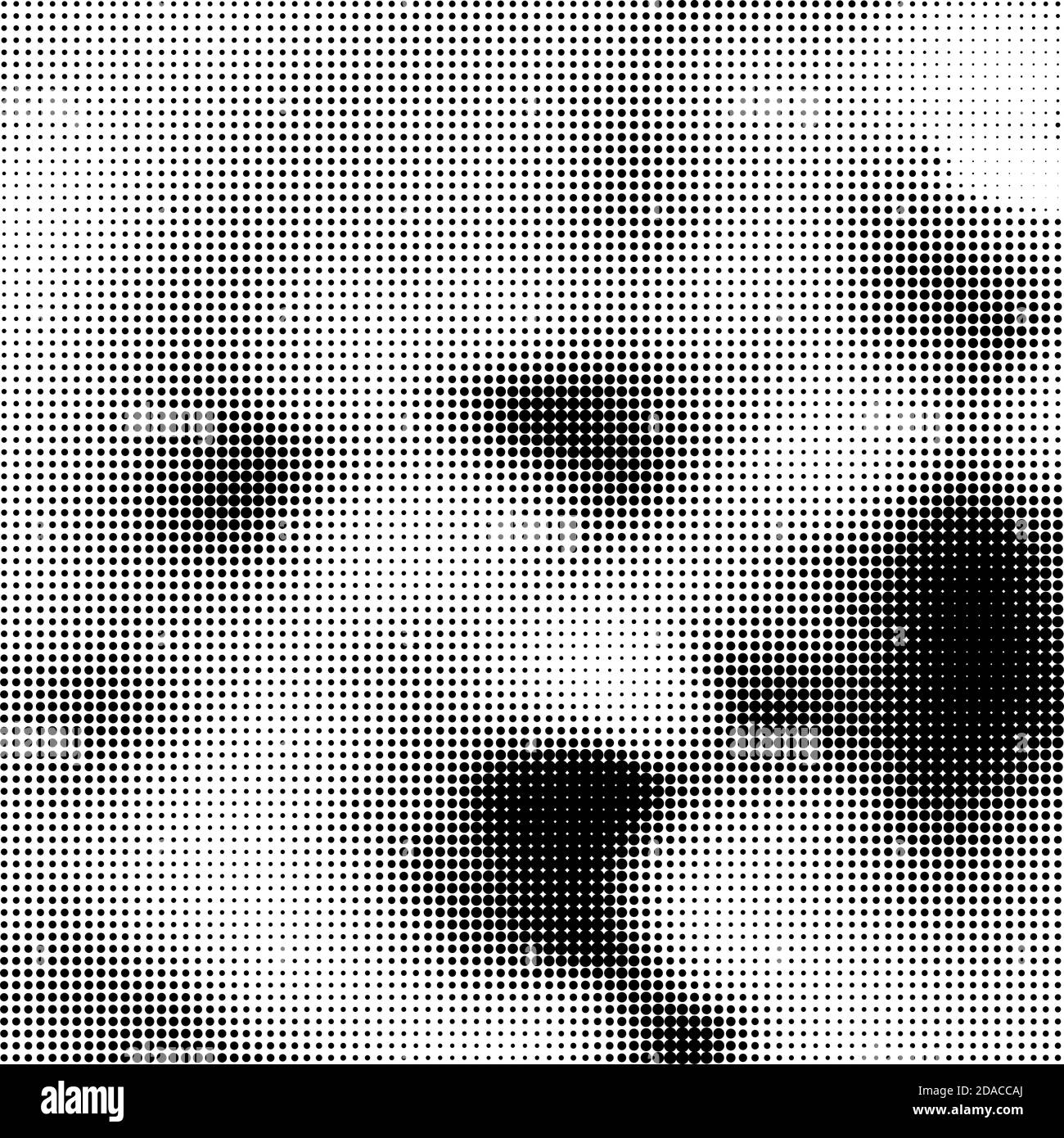 Motif demi-ton. Ensemble de points. Texture en pointillés sur fond blanc. Modèle de Grunge superposé. Toile de fond pop Art. Banque D'Images