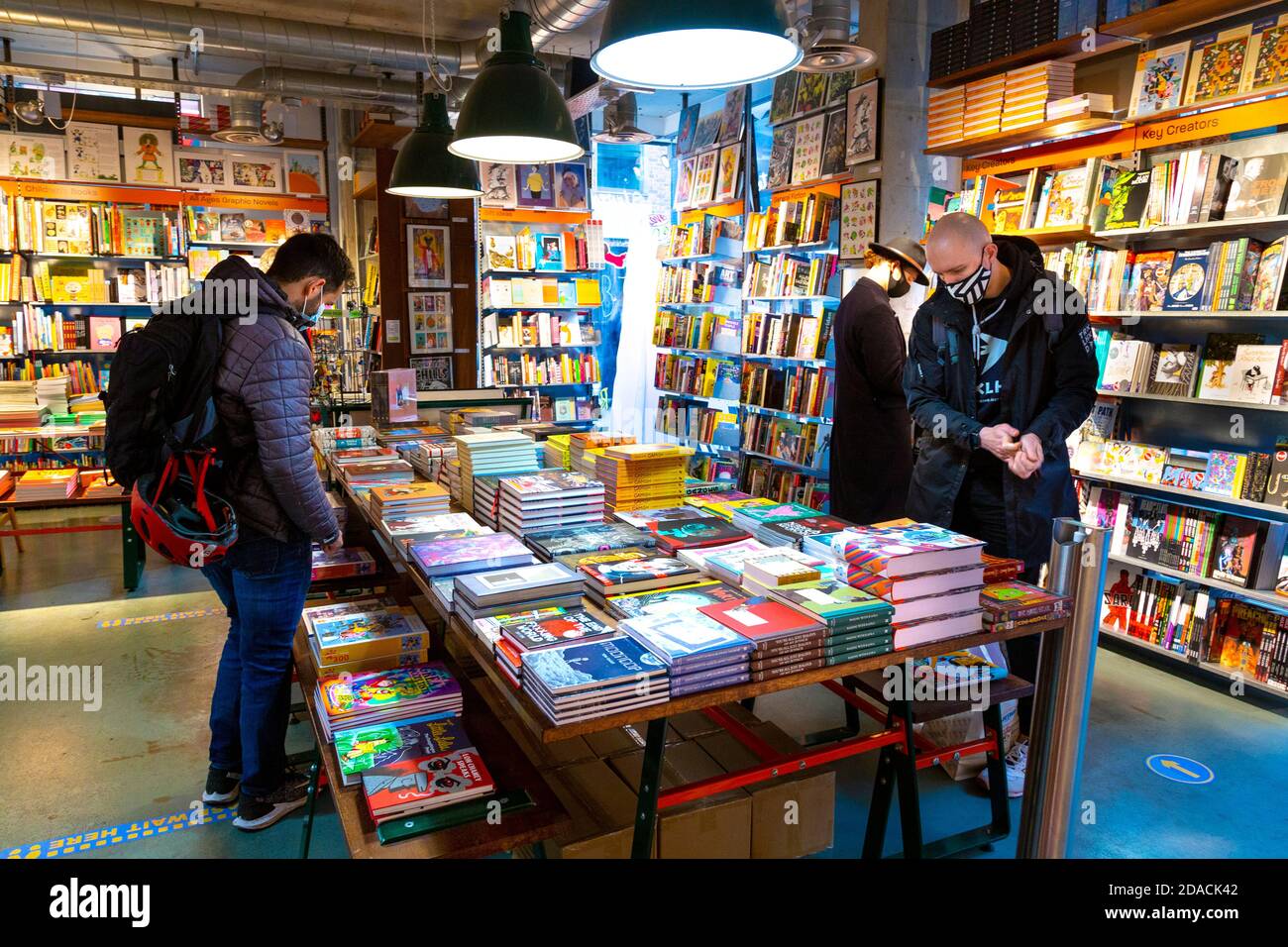 L'intérieurmaison de GOSH ! Comics comic book shop à Soho, Londres, UK Banque D'Images