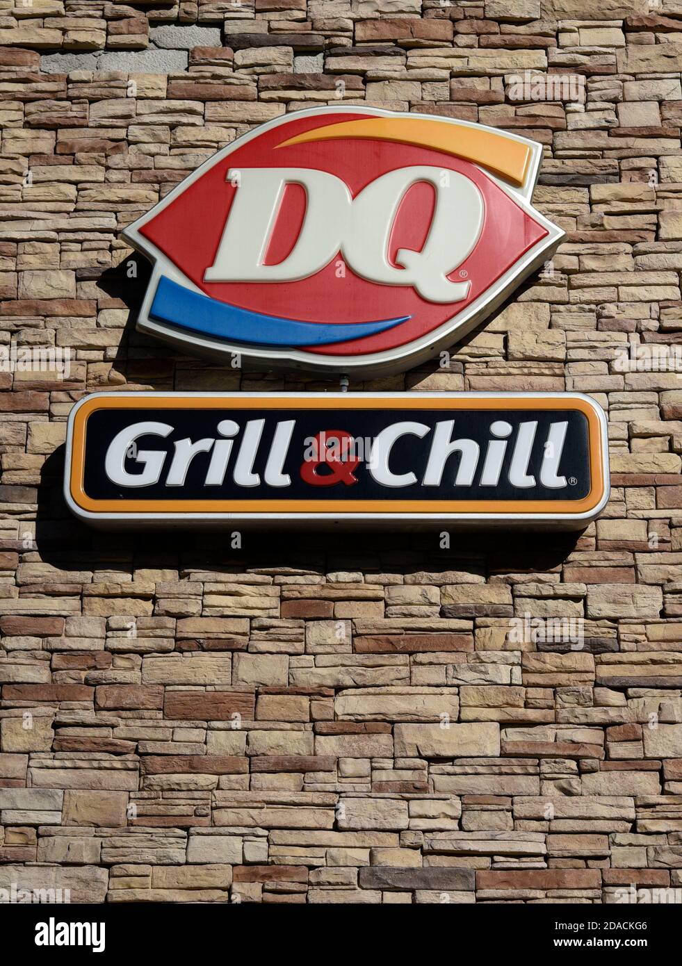 Un restaurant de restauration rapide Dairy Queen au Nouveau-Mexique. Dairy Queen est une chaîne multinationale américaine de crème glacée et de restauration rapide. Banque D'Images