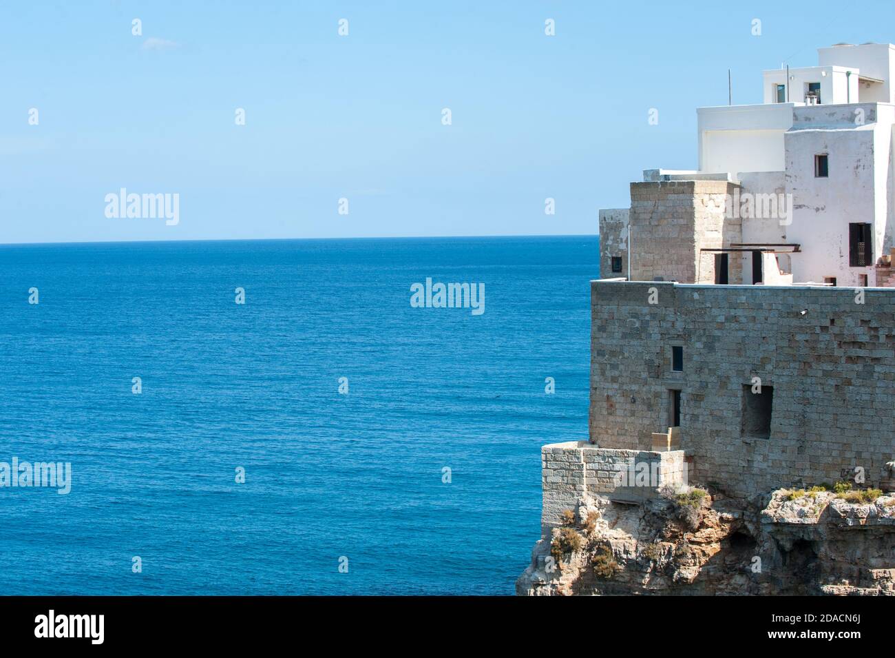 Vue sur Polignano a mare. Bari Banque D'Images