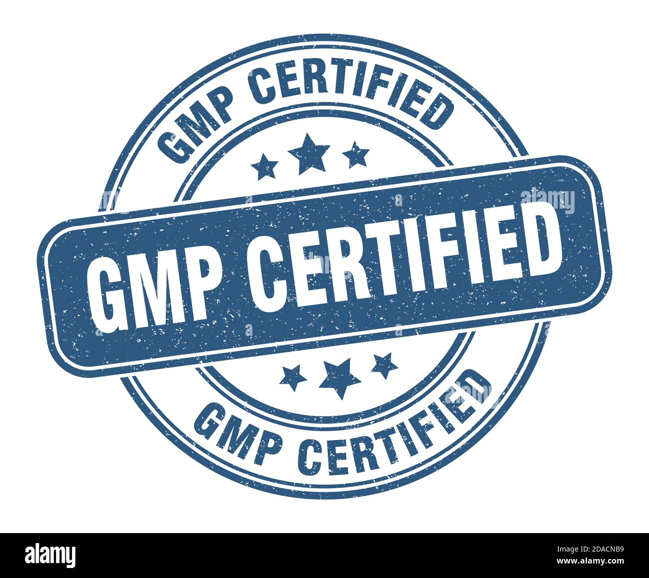 timbre certifié gmp. panneau certifié gmp. étiquette de grunge ronde Illustration de Vecteur