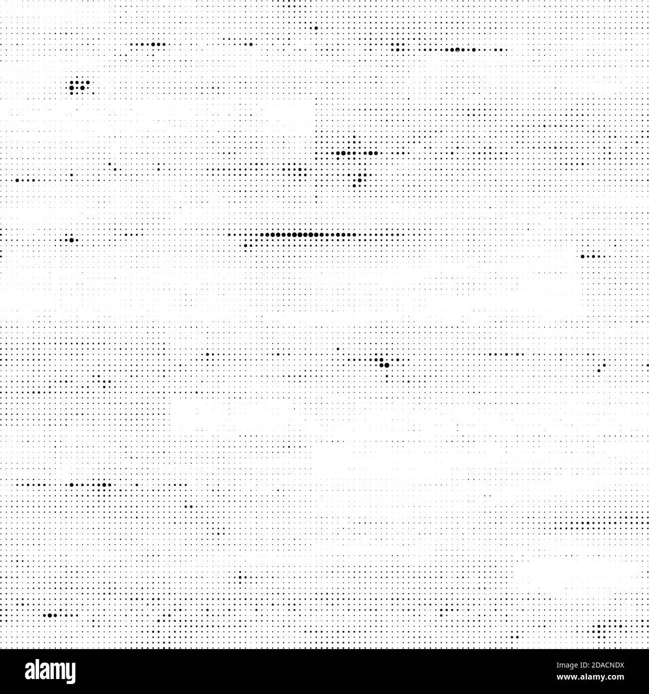 Modèle de demi-teinte. Ensemble de points. La texture en pointillés sur fond blanc. Grunge Overlay Modèle. La conception linéaire de détresse. Banque D'Images