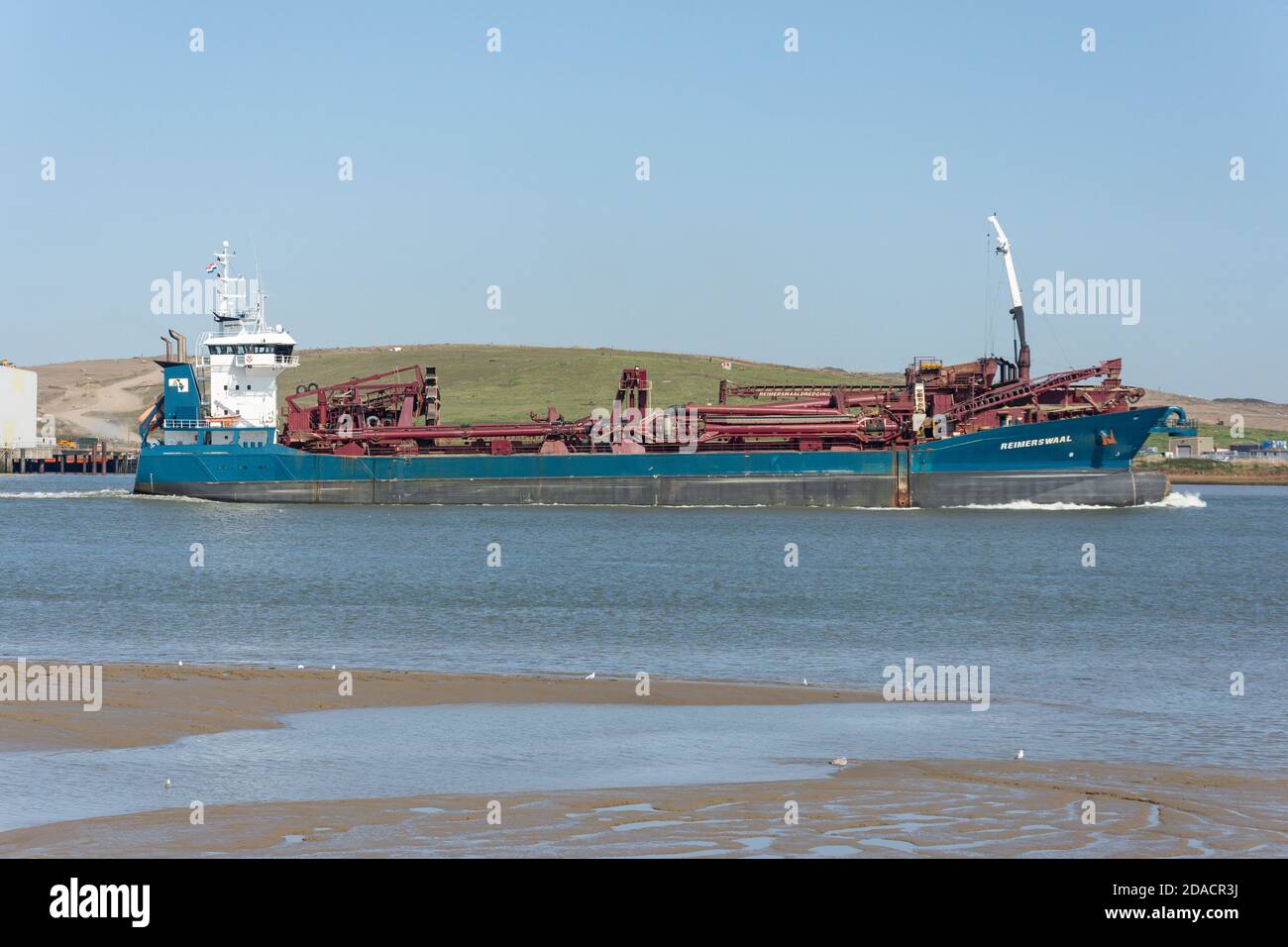 Navire de dragage Reimerswaal Hopper sur la Tamise, Erith, London Borough of Bexley, Greater London, Angleterre, Royaume-Uni Banque D'Images