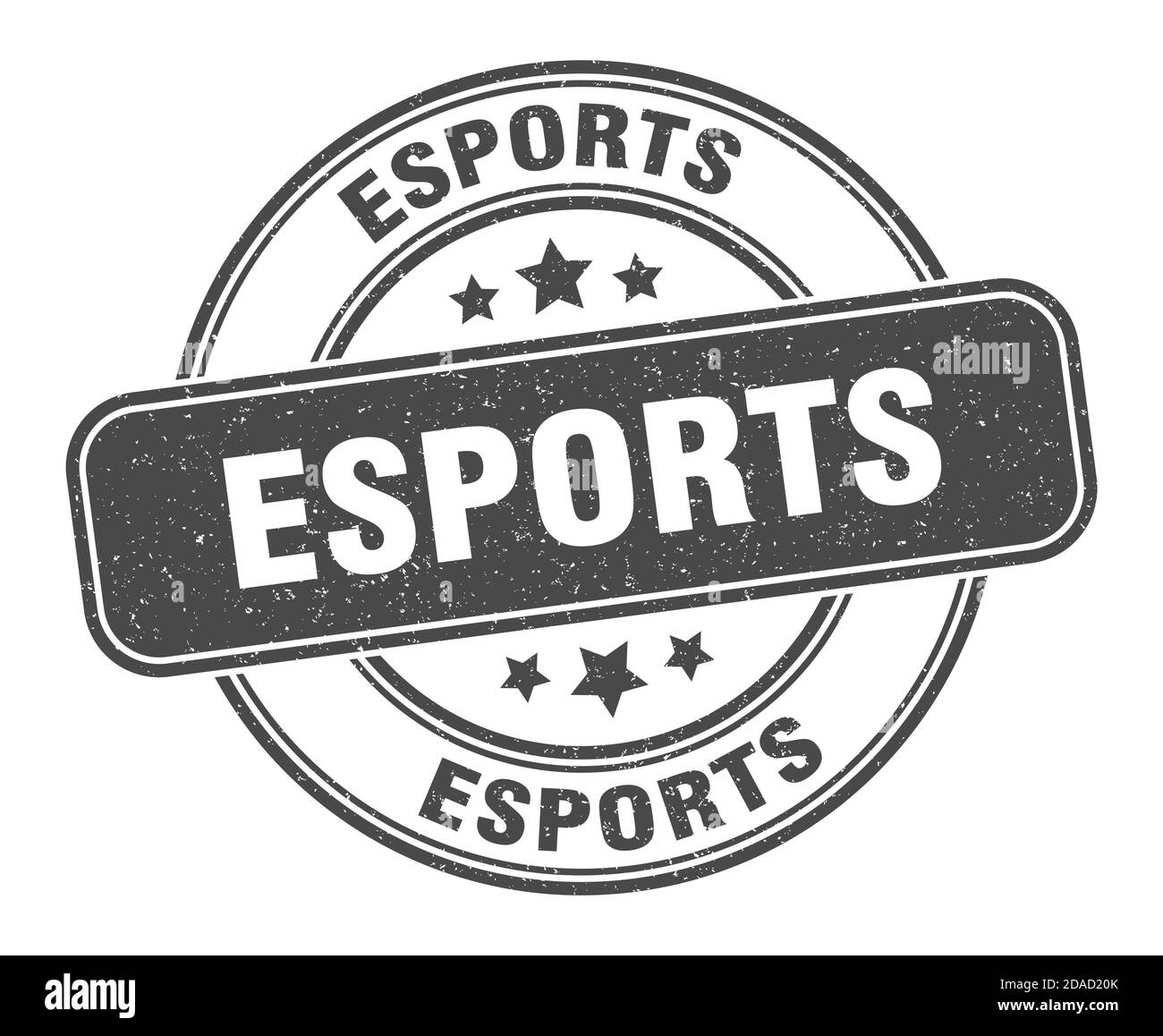 timbre esports. affiche esports. étiquette de grunge ronde Illustration de Vecteur