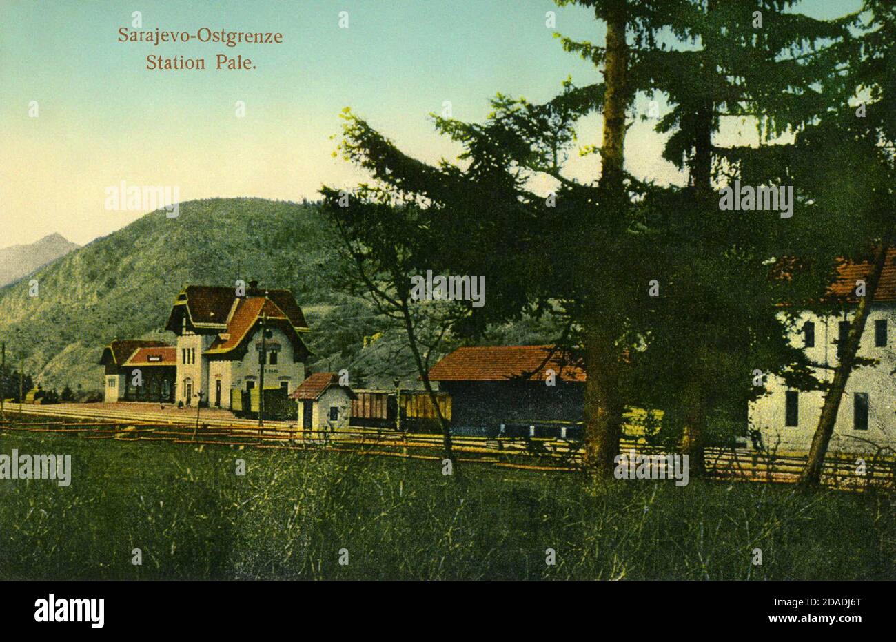 Gare à voie étroite Pale sur la ligne Sarajevo (- Vardište) - Uvac Banque D'Images