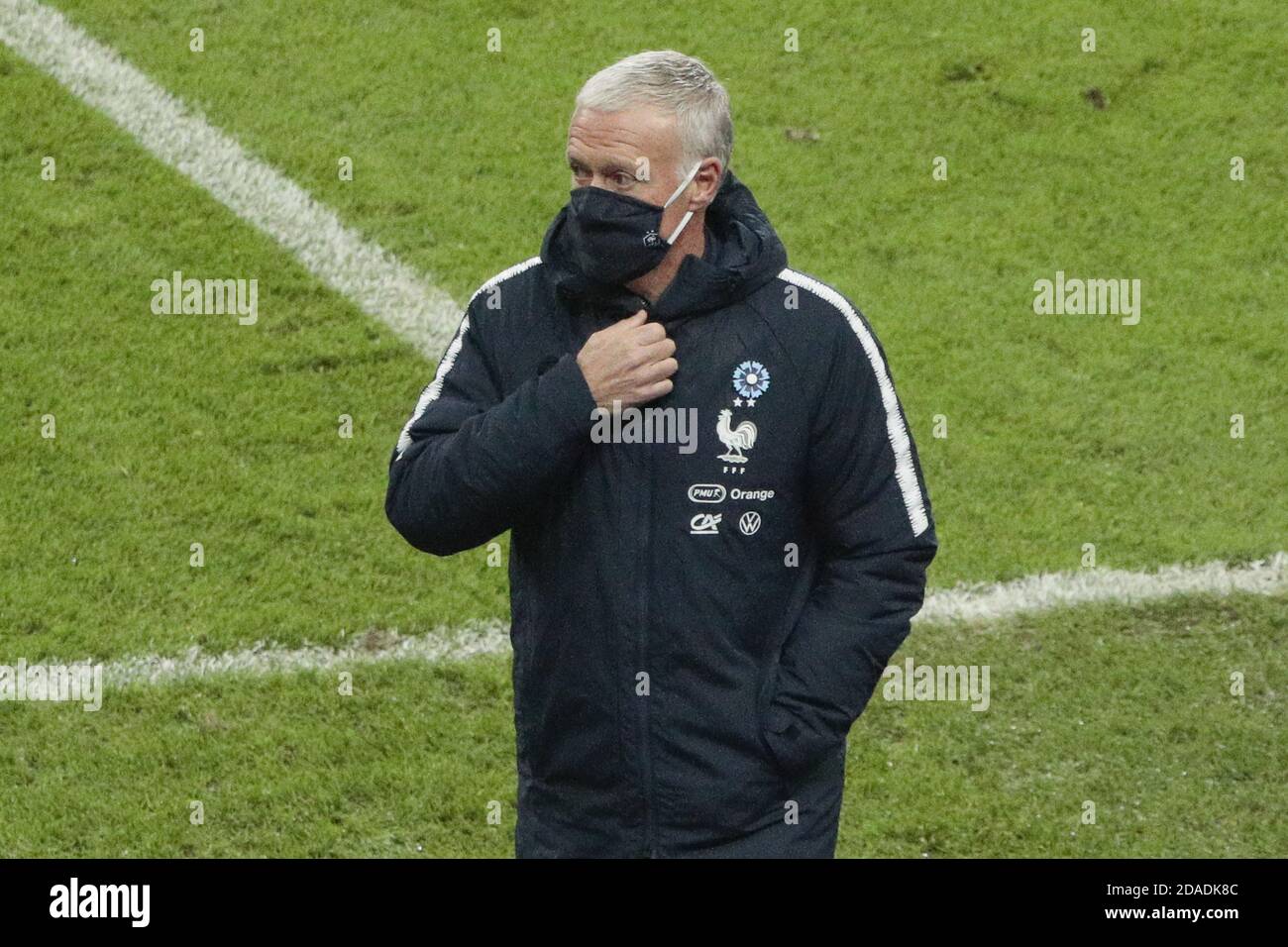 Didier Deschamps (FRA) a réagi à la fin du match Lors du match international de football amical entre la France et Finlande le 1er novembre P Banque D'Images