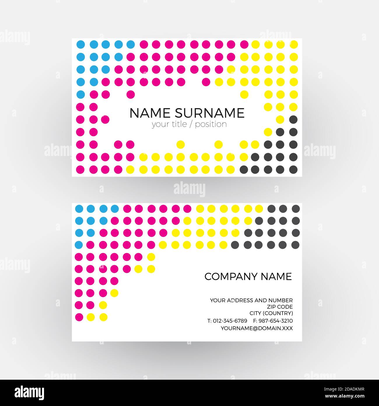 Arrière-plan géométrique abstrait vectoriel, points et cercle. Concept d'impression cmjn. Carte de visite Illustration de Vecteur