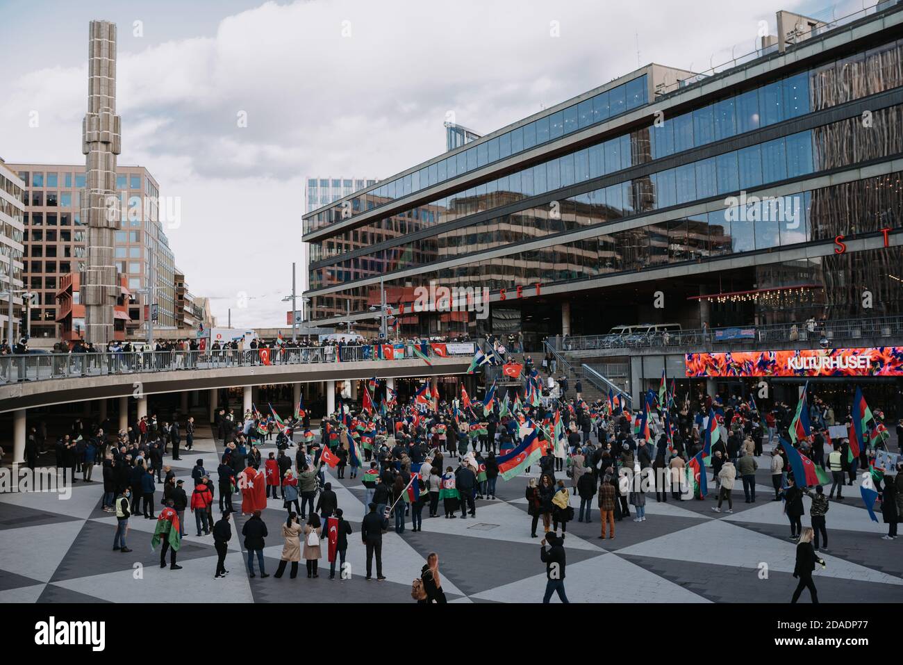 STOCK, SUÈDE - 18 octobre 2020 : une démonstration à Sergles Torg à Stockholm, Suède Banque D'Images