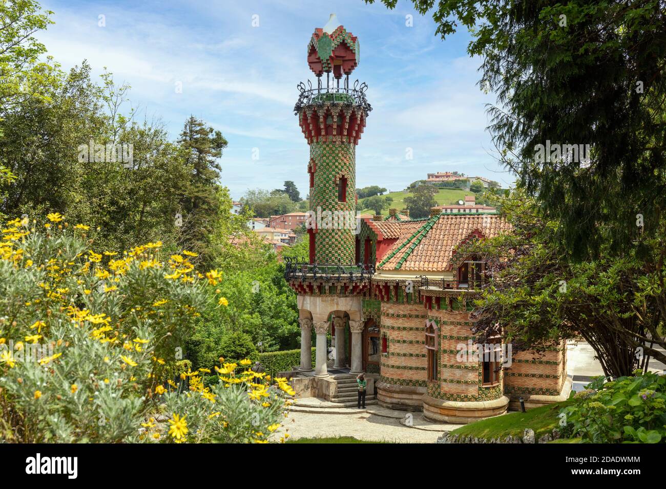 Villa El Capricho conçue par l'architecte catalan Antoni Gaudi, à Comillas, Cantabrie, Espagne. Banque D'Images