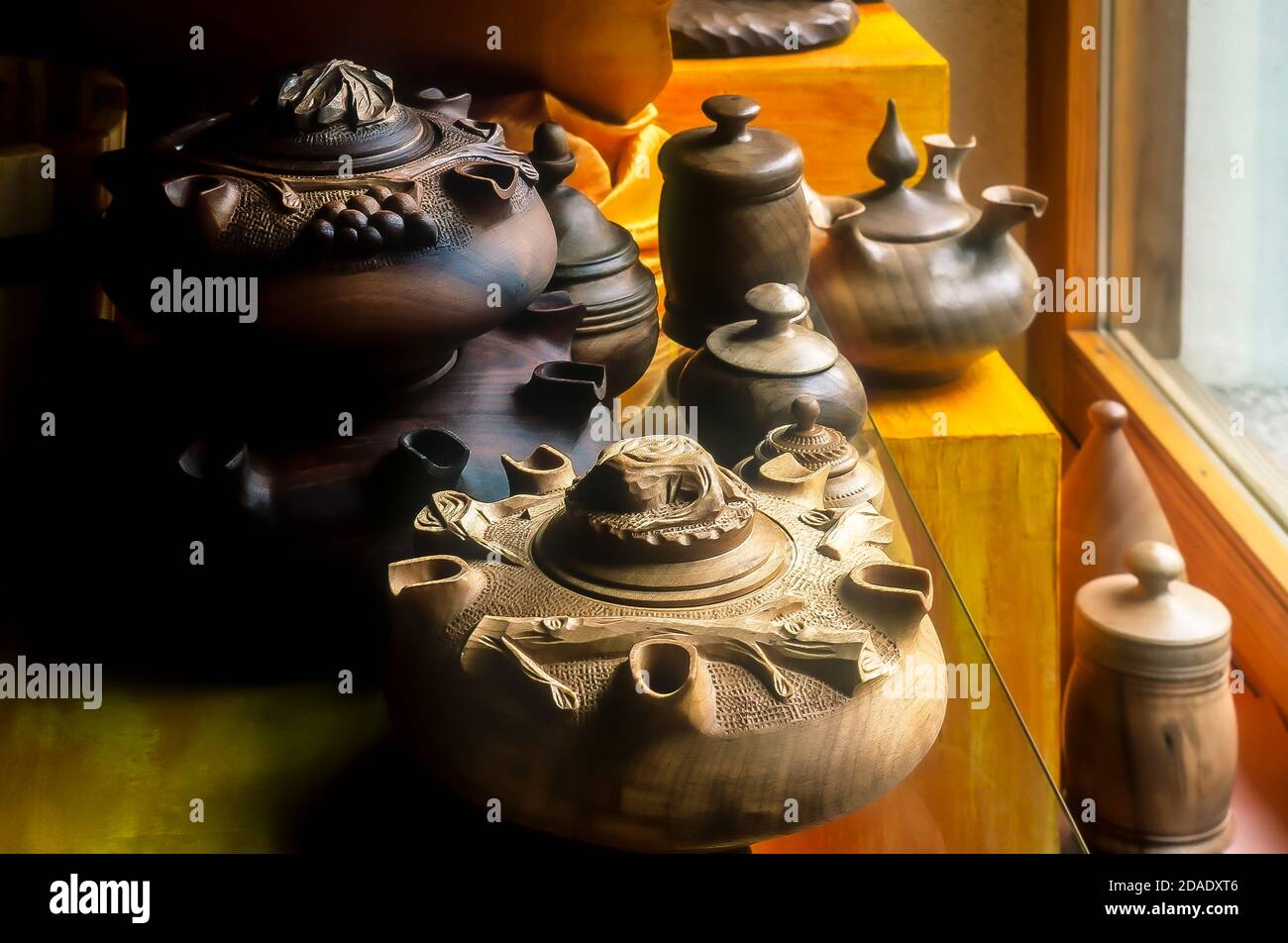 Italie Valle d'Aoste - Val di Cogne - artisanat cogne - tasse d'amitié Banque D'Images Italie Valle d'Aoste - Val di Cogne - artisanat cogne - tasse d'amitié Banque D'Images