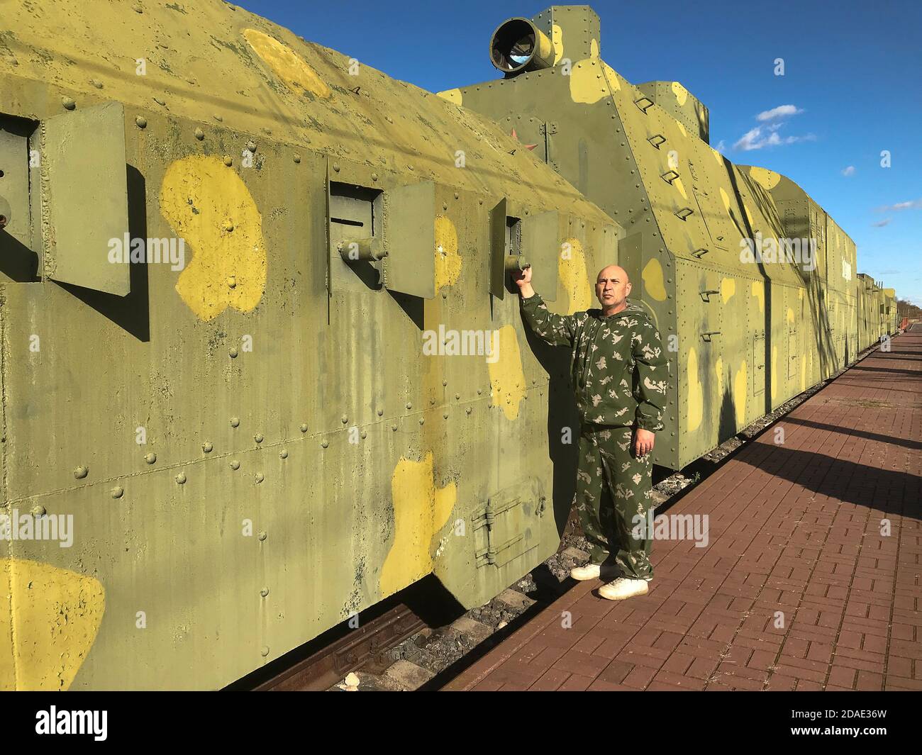 Membre de l'équipage du train blindé Banque D'Images