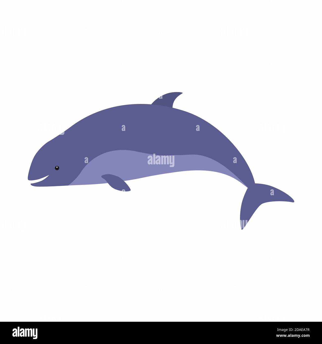 Dessin animé du marsouin de Happy Harbour. Illustration vectorielle isolée Illustration de Vecteur