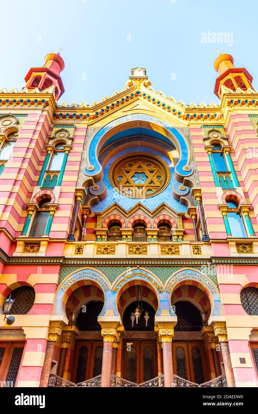 Jubilee Synagogue, ou Synagogue de Jérusalem, à Prague, République tchèque. Banque D'Images