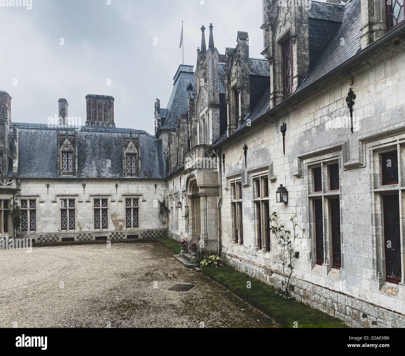 Prestigieux château néo-gothique de Regniere-Ecluse dans le département de la somme en France, en picardie Banque D'Images