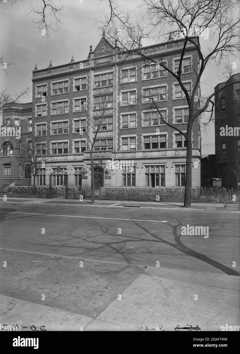 Altitude du Lincoln Park Manor, architecte Olsen et Urbain, Chicago, Illinois, vers 1923-1936. Banque D'Images