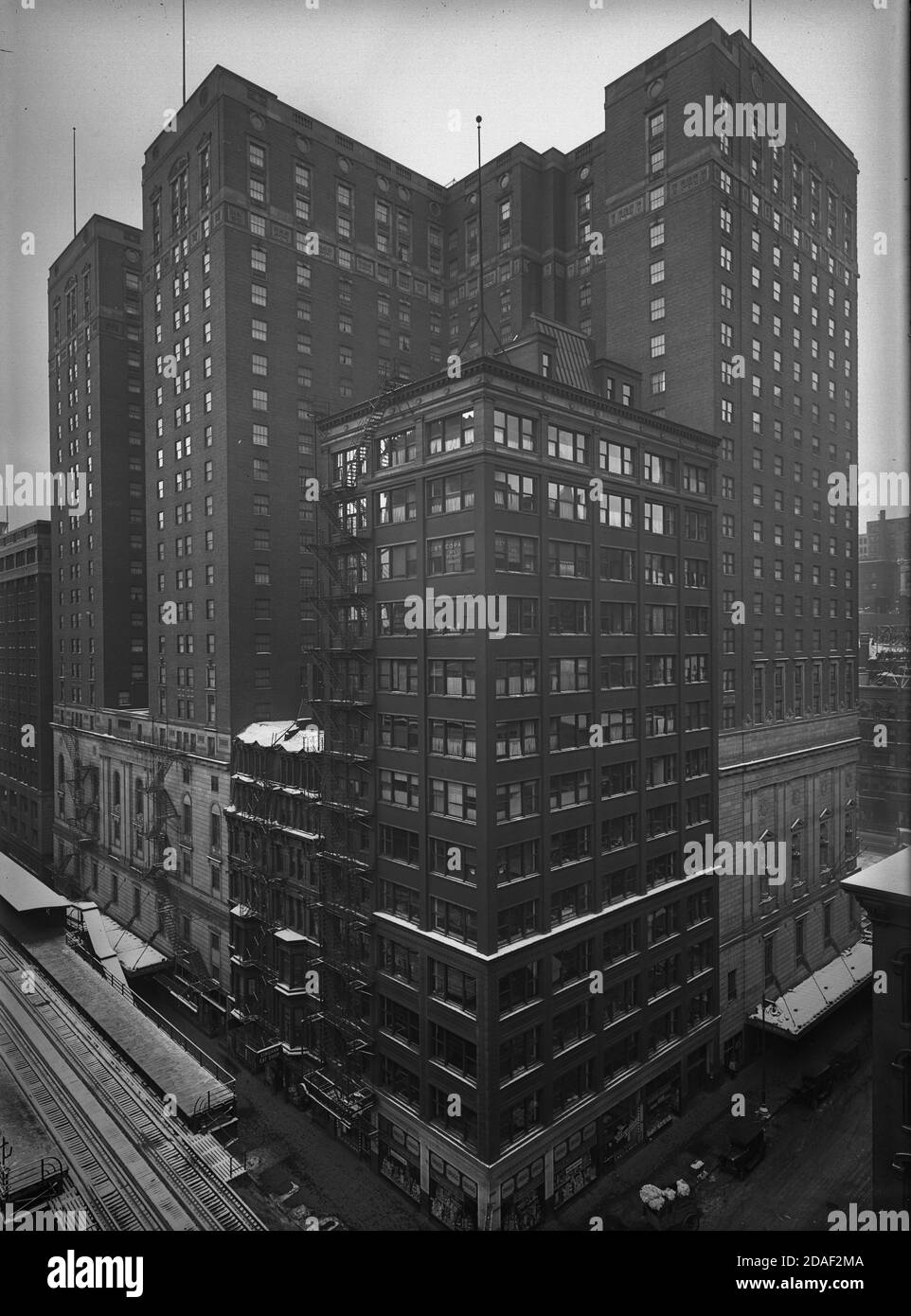 Palmer House Hotel, architecte Holabird et Roche, au 17 East Monroe Street, à Chicago, Illinois, vers 1923-1936. Banque D'Images