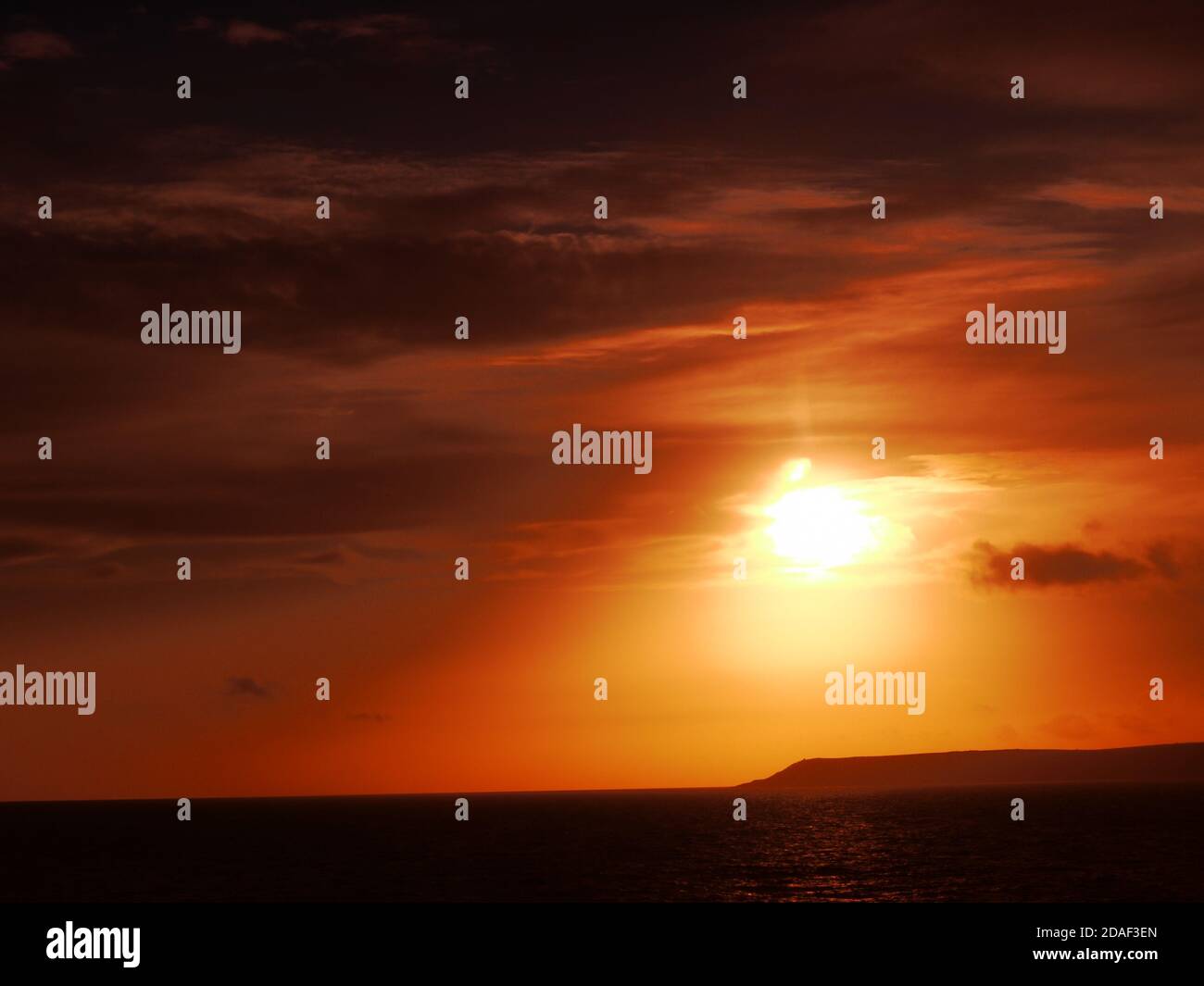 Challborough Bay et Burgh Island, Devon, Royaume-Uni. Banque D'Images