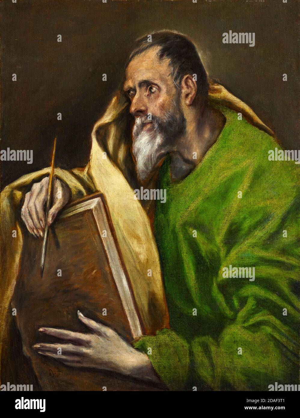 St Luke, peinture de l'atelier d'El Greco, vers 1610-1614 Banque D'Images