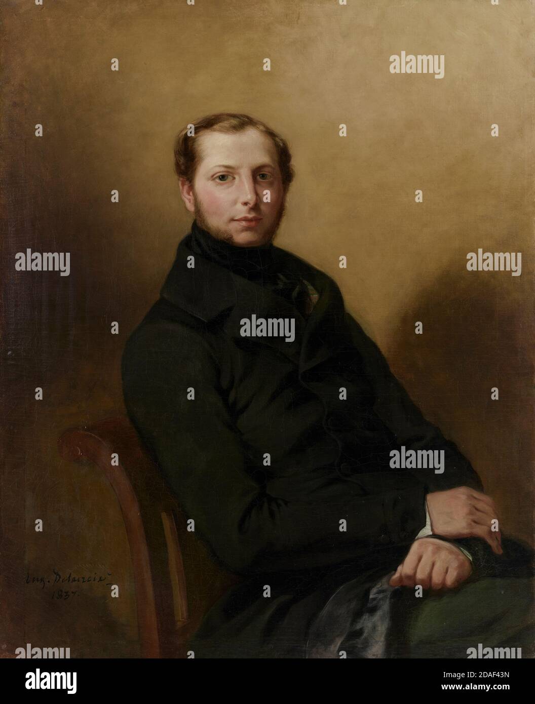 Comte Charles-Edgar de Mornay (1803-1878), diplomate français et ambassadeur au Maroc, portrait peint par Eugene Delacroix, 1837 Banque D'Images