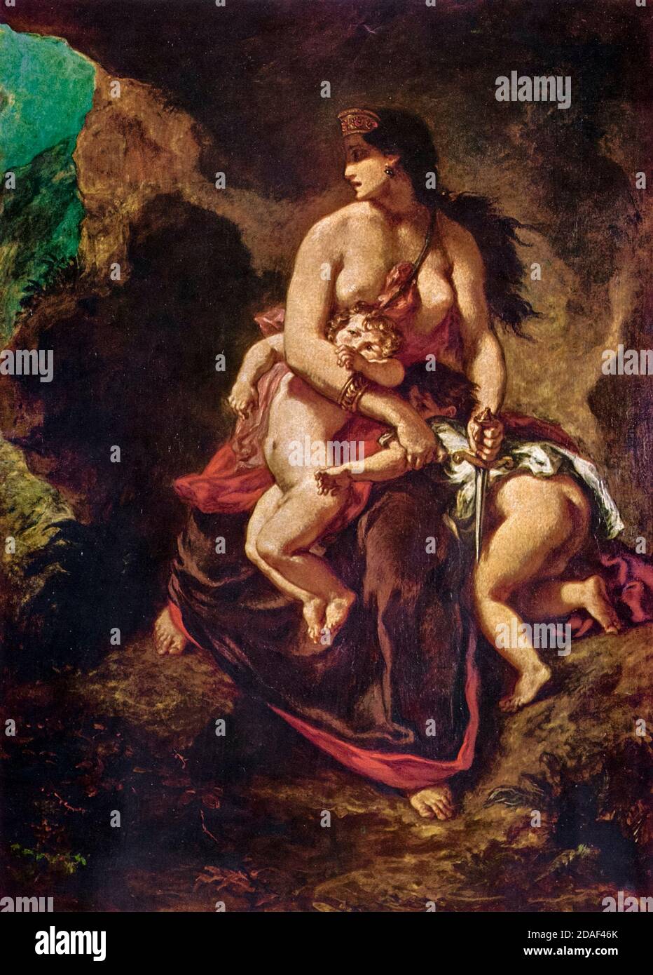 Eugène Delacroix, Medea sur le point de tuer ses enfants, peinture, 1862 Banque D'Images