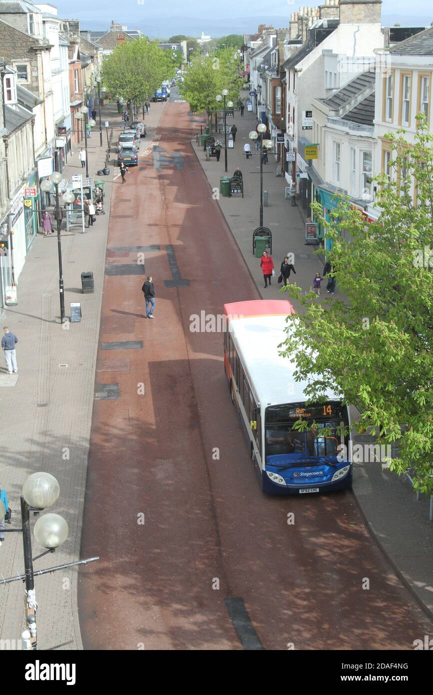 Stagecoach bus, Irvine, High Street, High ViewPoint, North Ayrshire, Écosse, Royaume-Uni Banque D'Images