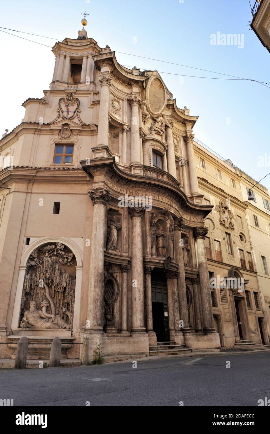 Italie, Rome, église San Carlo alle Quattro Fontane Banque D'Images