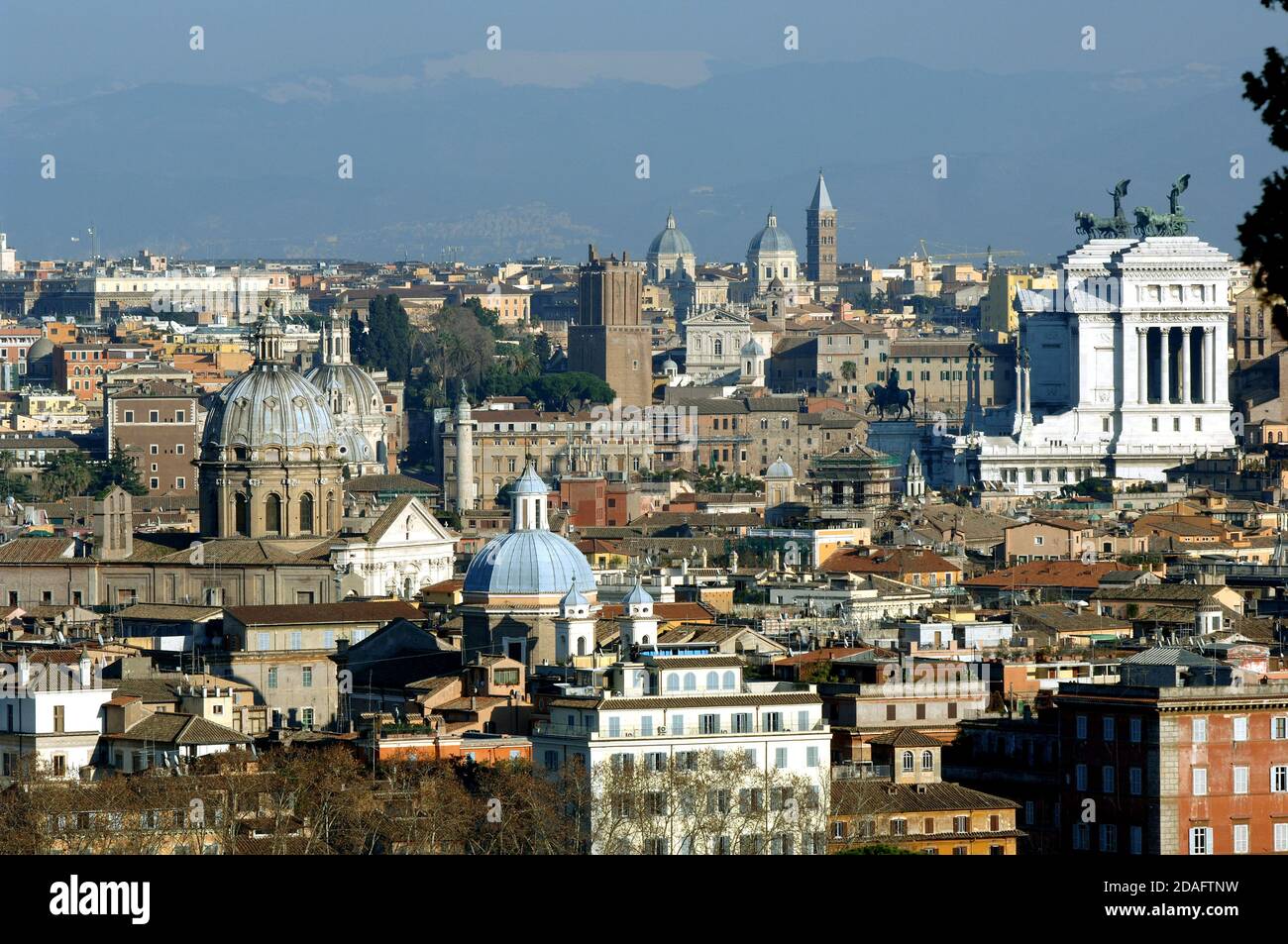 Paysage de Rome vu de la colline du Janicule Banque D'Images