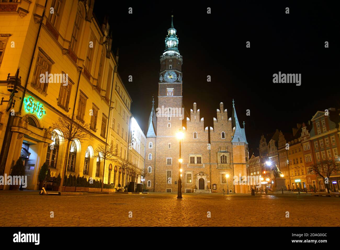 La vieille mairie de la vieille ville de Wroclaw, Pologne Banque D'Images