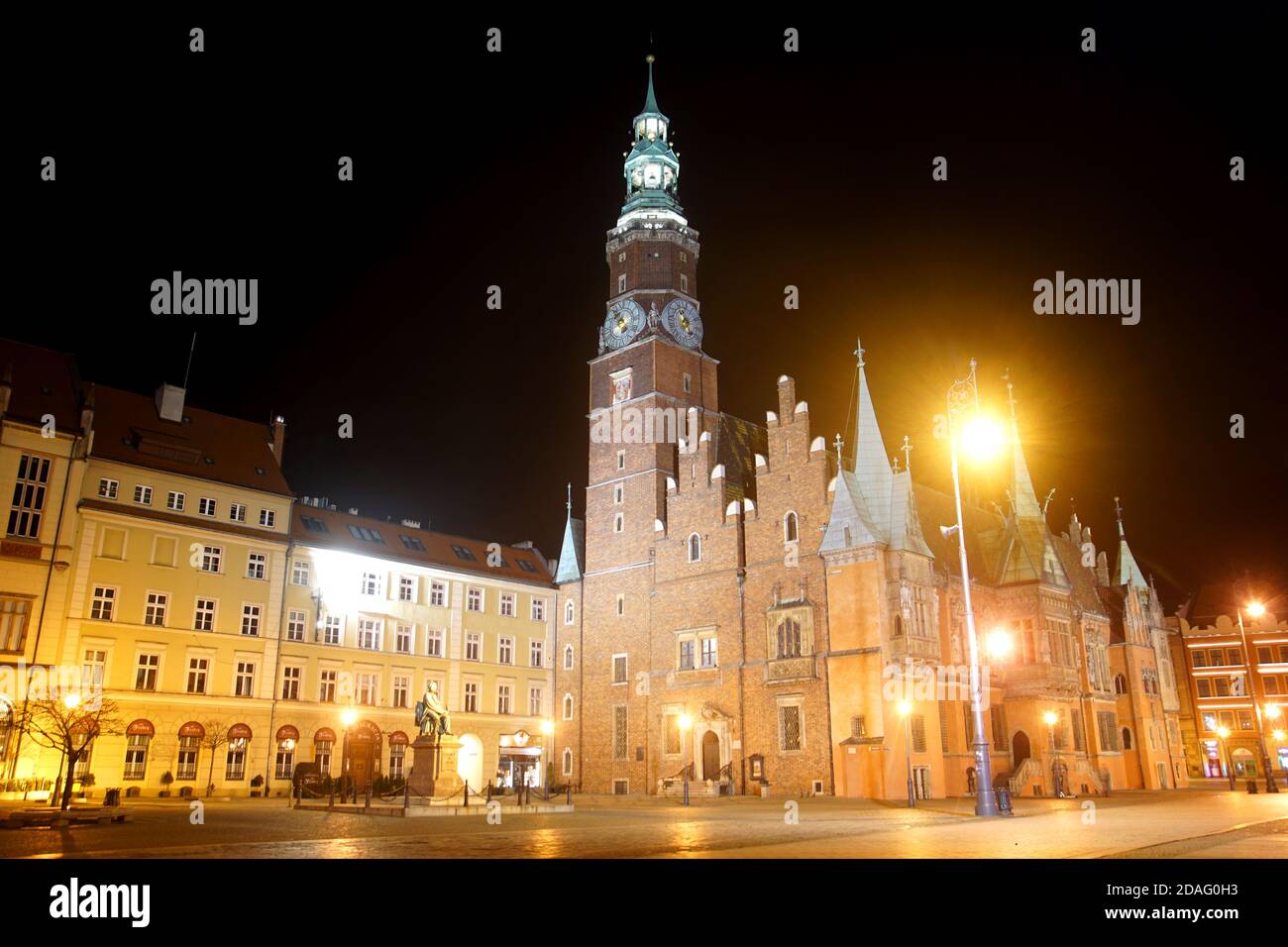 La vieille mairie de la vieille ville de Wroclaw, Pologne Banque D'Images