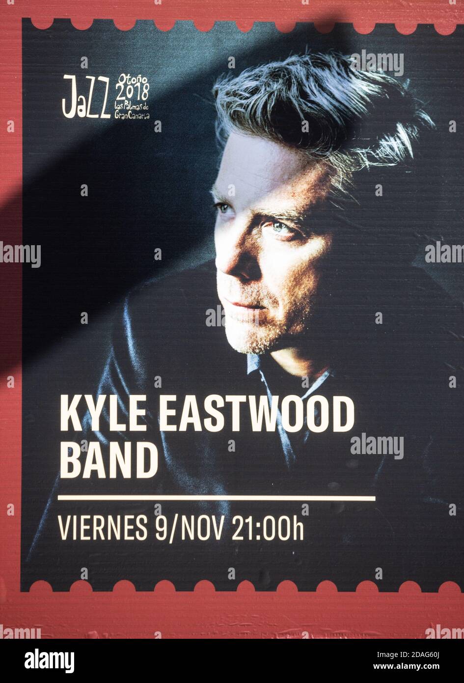 Affiche de Kyle Eastwood concert en Espagne. ( fils de Clint Eastwood ). Banque D'Images