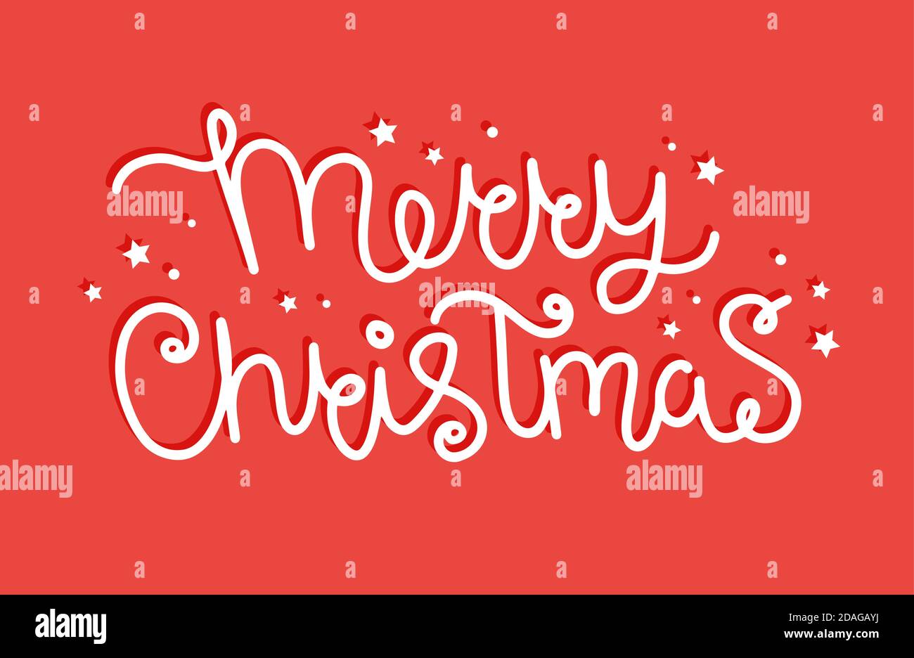 Lettres de Noël dessinées à la main, illustration vectorielle Illustration de Vecteur