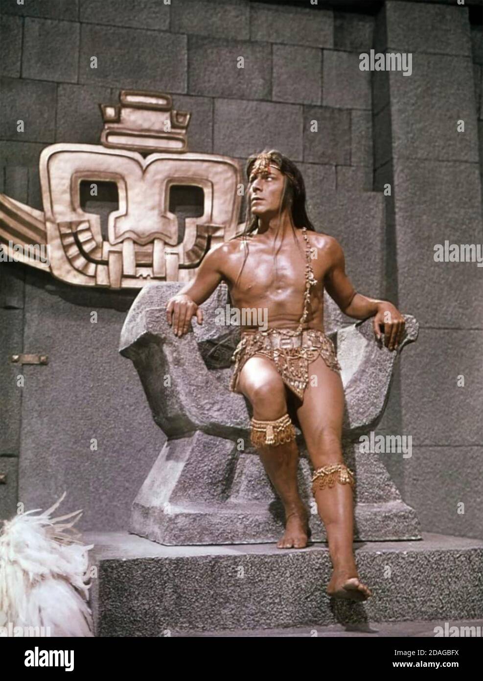 LE FILM DE LA CHASSE ROYALE DU SUN 1969 Rank Organization Avec Christopher Plummer comme Atahualpa Banque D'Images