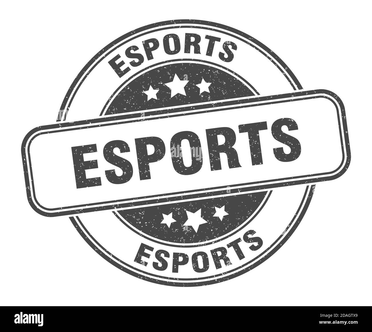 timbre esports. affiche esports. étiquette de grunge ronde Illustration de Vecteur