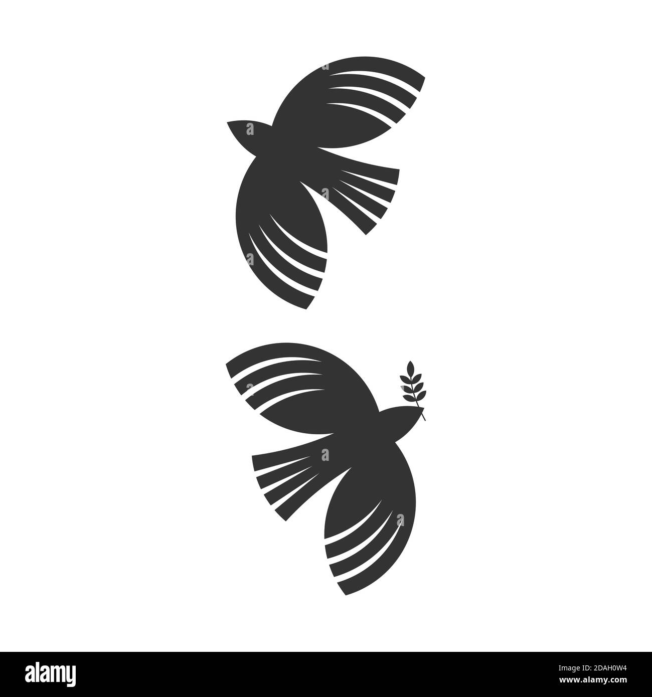 La colombe, symbole de paix et de pureté. Le symbole biblique de l'Esprit Saint. Illustration de Vecteur