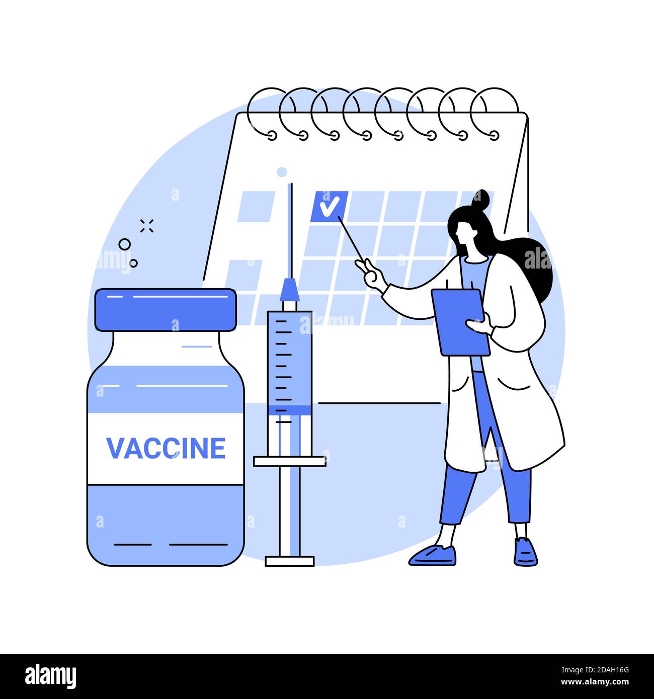 Schéma de vaccination résumé concept vecteur illustration. Illustration de Vecteur