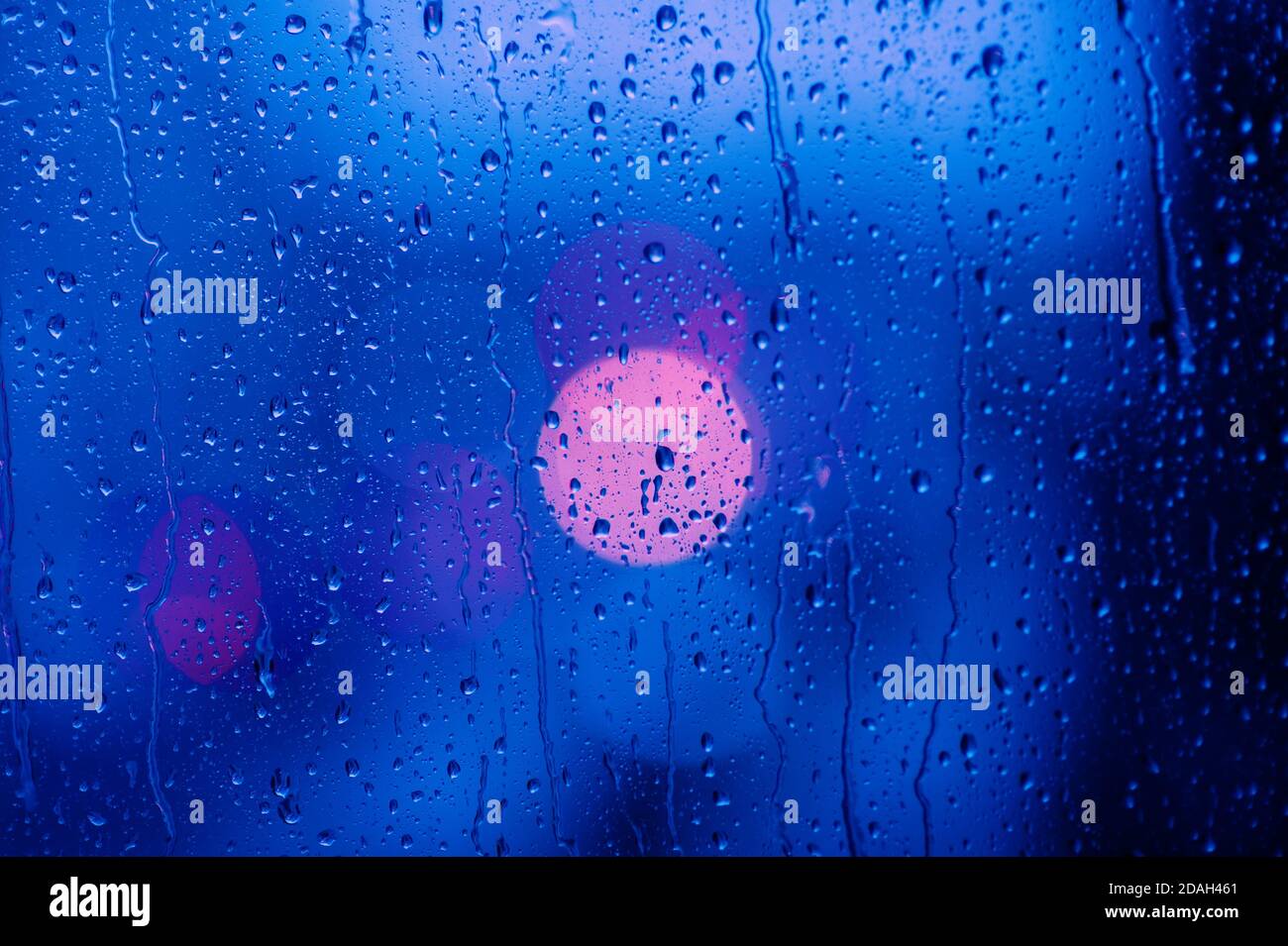 Gouttes de pluie sur la vitre Banque D'Images