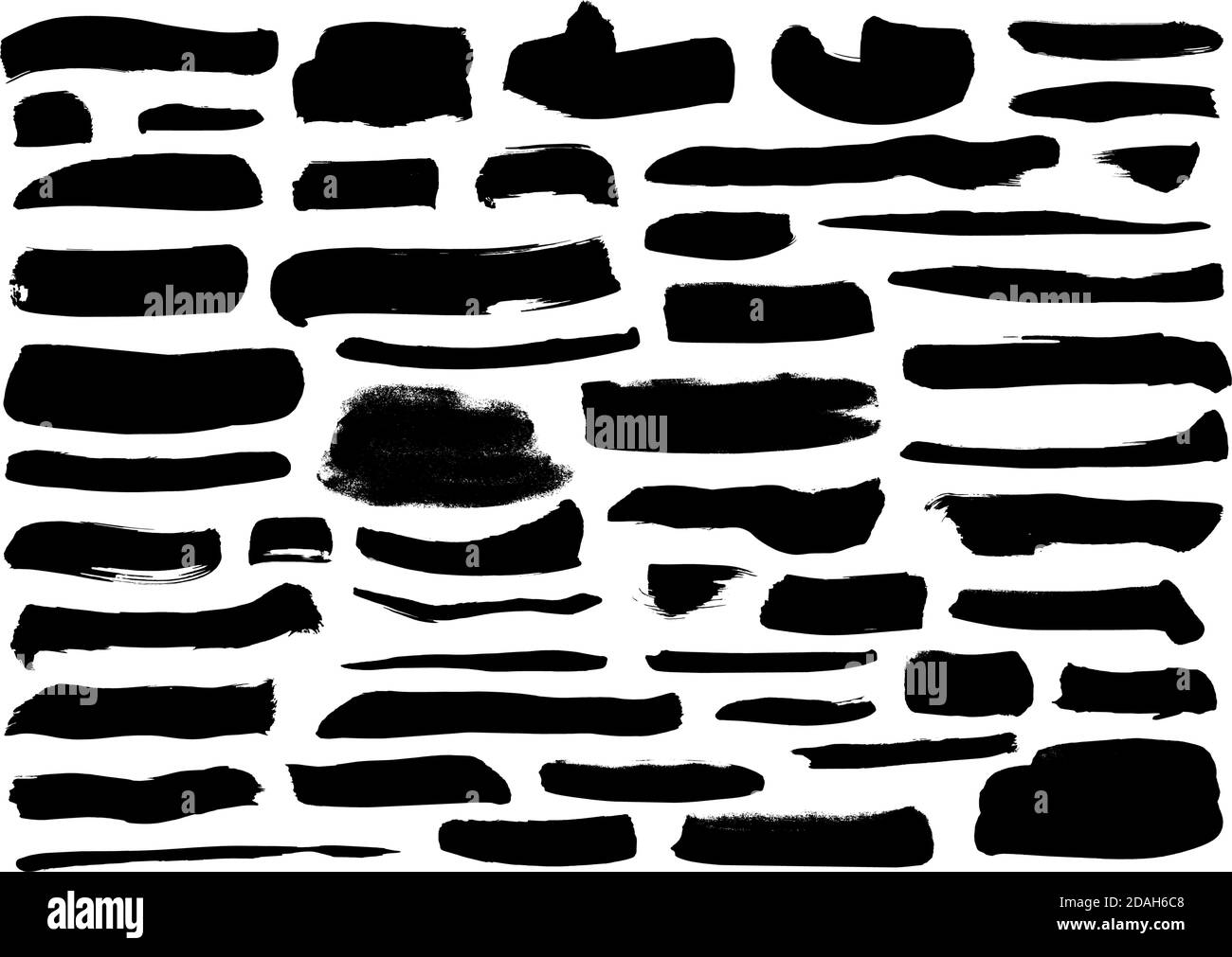 Collection de traits de pinceau noirs et grungy Vector Illustration de Vecteur
