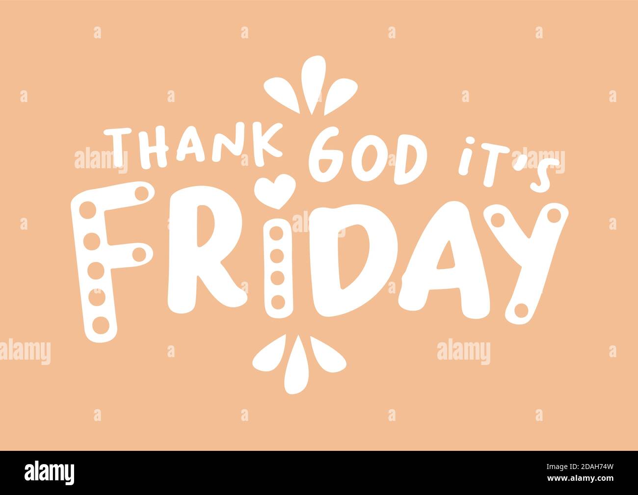Illustration vectorielle isolée d’une phase de typographie Merci c’est vendredi contre un fond de couleur. Style de calligraphie manuscrite positif. Illustration de Vecteur