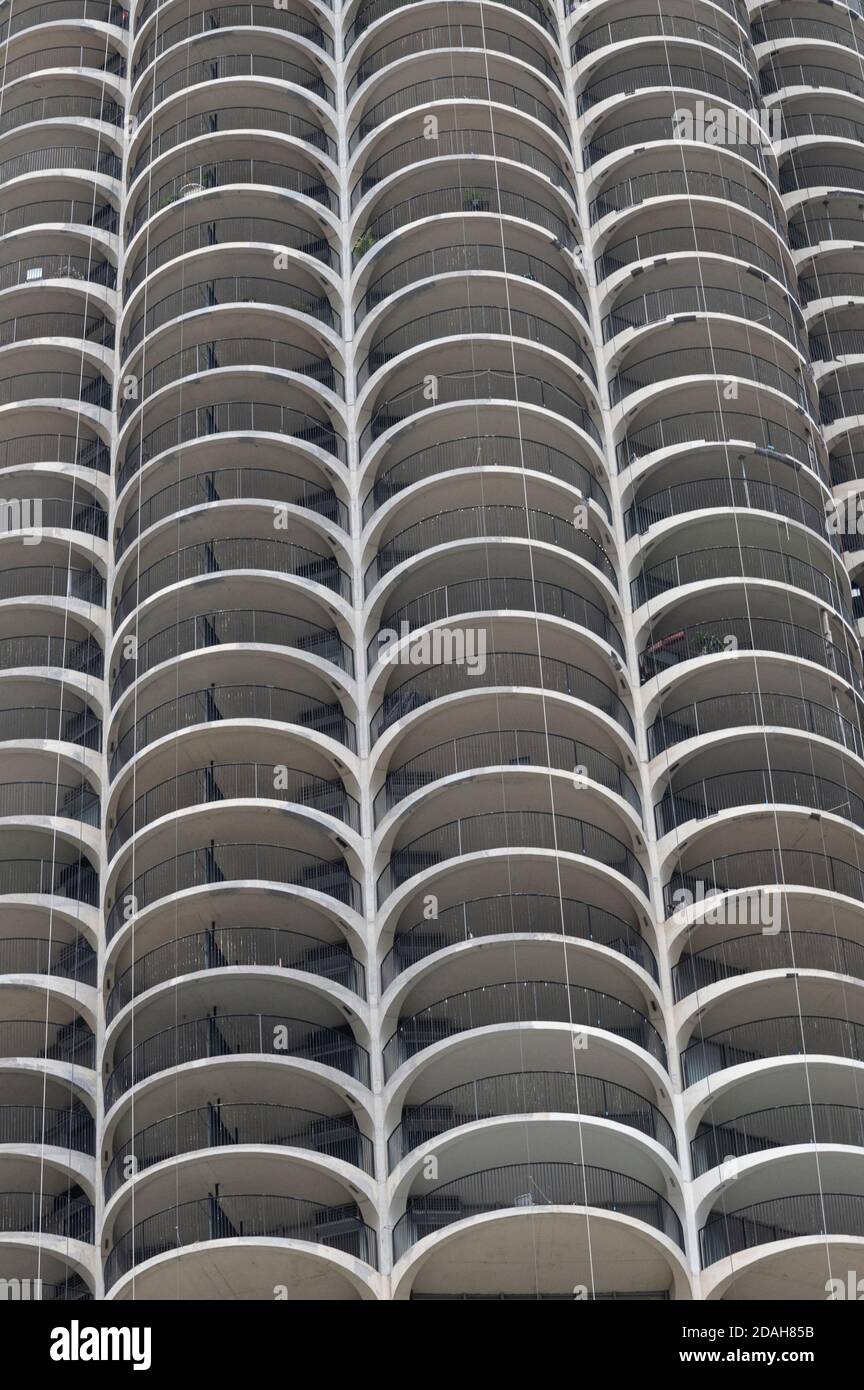 Tour de maïs ou tour de Marina City à Chicago Banque D'Images