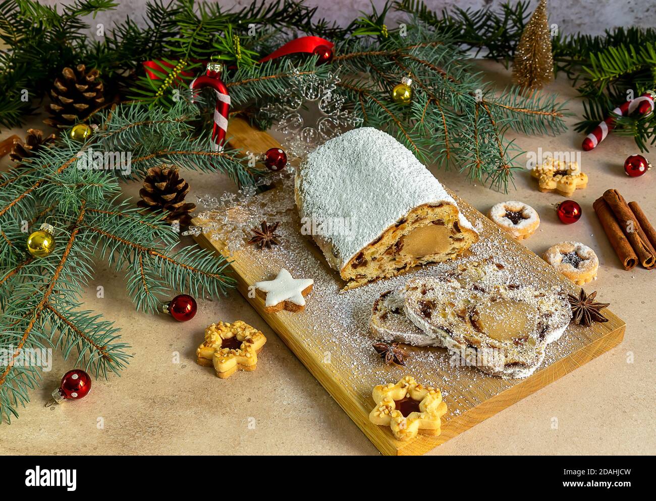 Noël au massepain. Banque D'Images