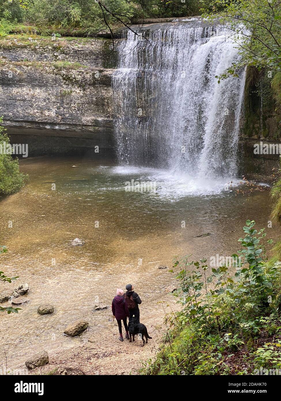 La chute d'eau de la Forge est l'une des nombreuses chutes de la Cascade du hérisson, france, jura Banque D'Images La chute d'eau de la Forge est l'une des nombreuses chutes de la Cascade du hérisson, france, jura Banque D'Images