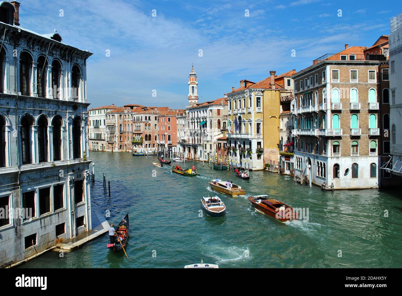 Grand Canal à Venise, la ville sur l'eau en Italie. 26 septembre 2014, Italie Banque D'Images