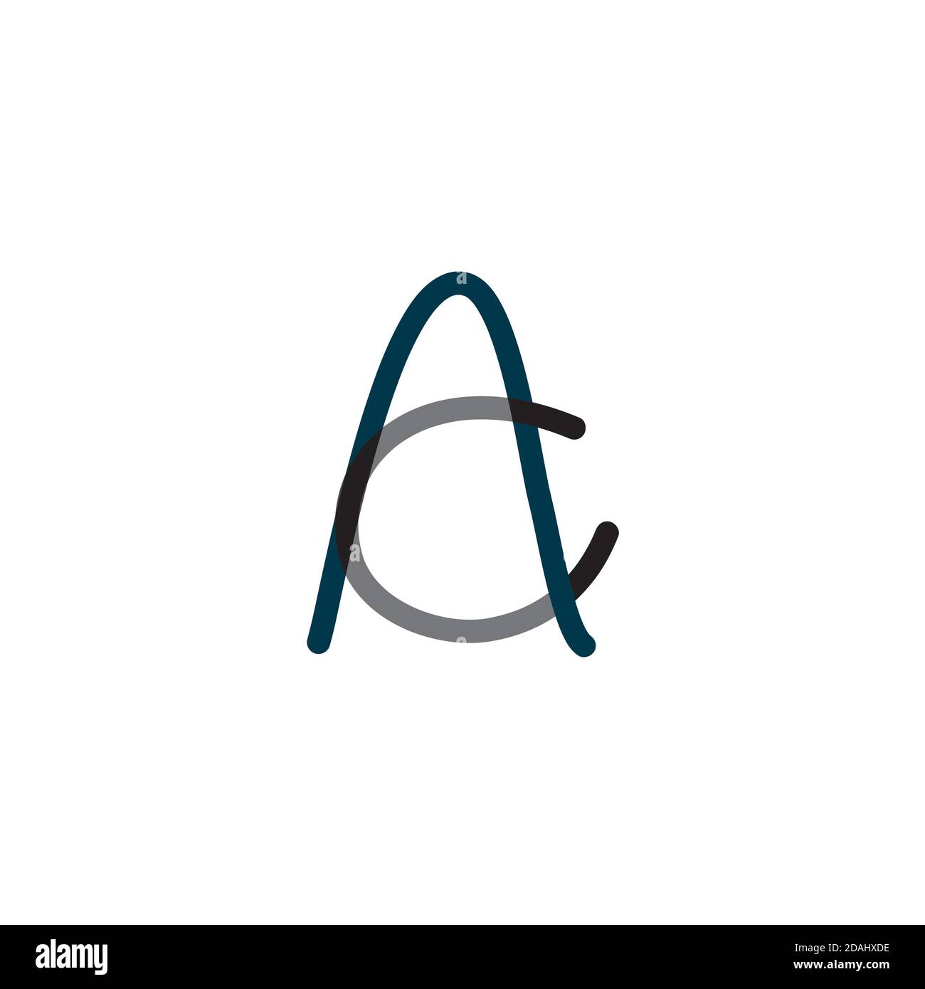 Logo vectoriel en lettres a, C Lettres AC Illustration de Vecteur