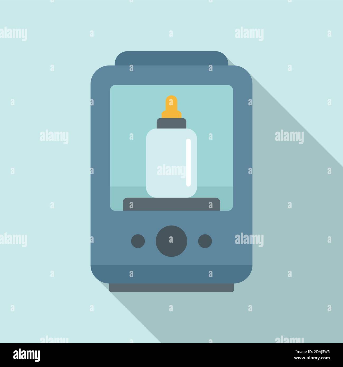 Un stérilisateur de biberon Icon, modèle plat Illustration de Vecteur