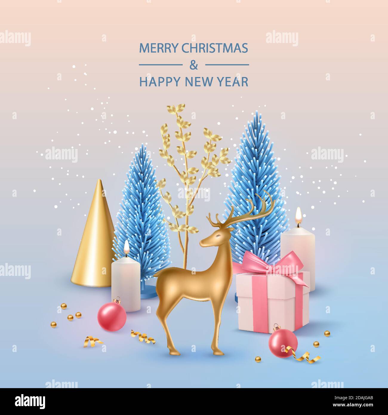Bannière Noël et nouvel an Illustration de Vecteur