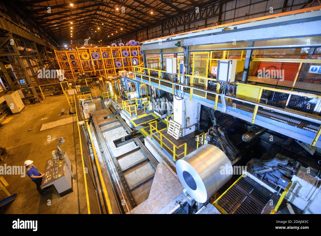 Le Tata steelworks à Port Talbot, au sud du pays de Galles - l'installation d'acier laminé à froid Banque D'Images