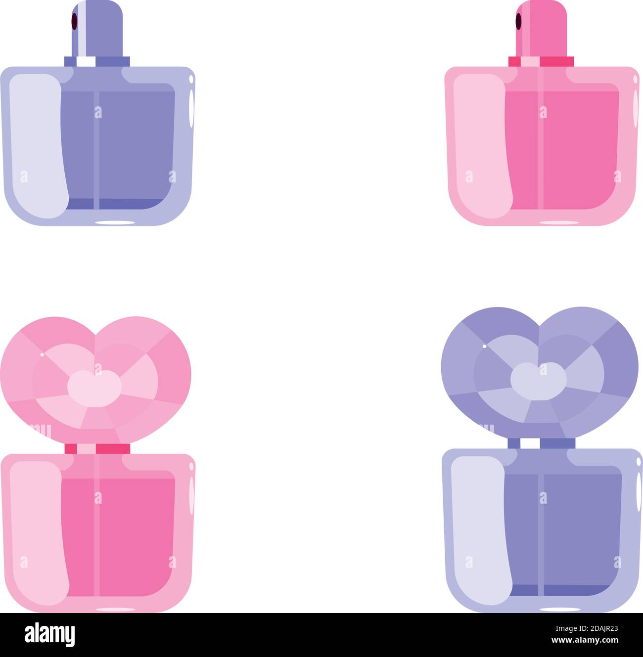 Ensemble d'objets vectoriels plats parfum Illustration de Vecteur