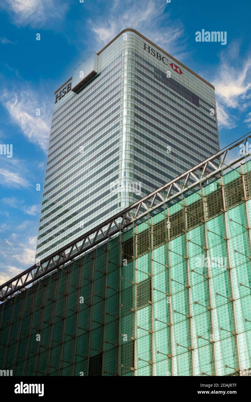 HSBC Canary Wharf Building, londres, royaume-uni Banque D'Images