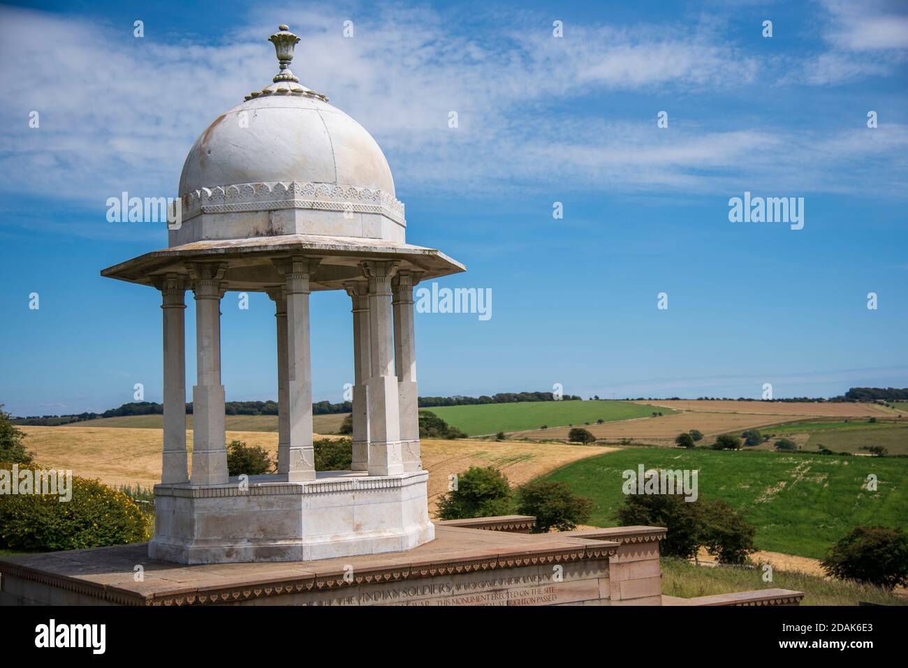 Le mémorial de Chatte, South Downs au-dessus de Patcham à Brighton. Pris un jour d'été. Banque D'Images