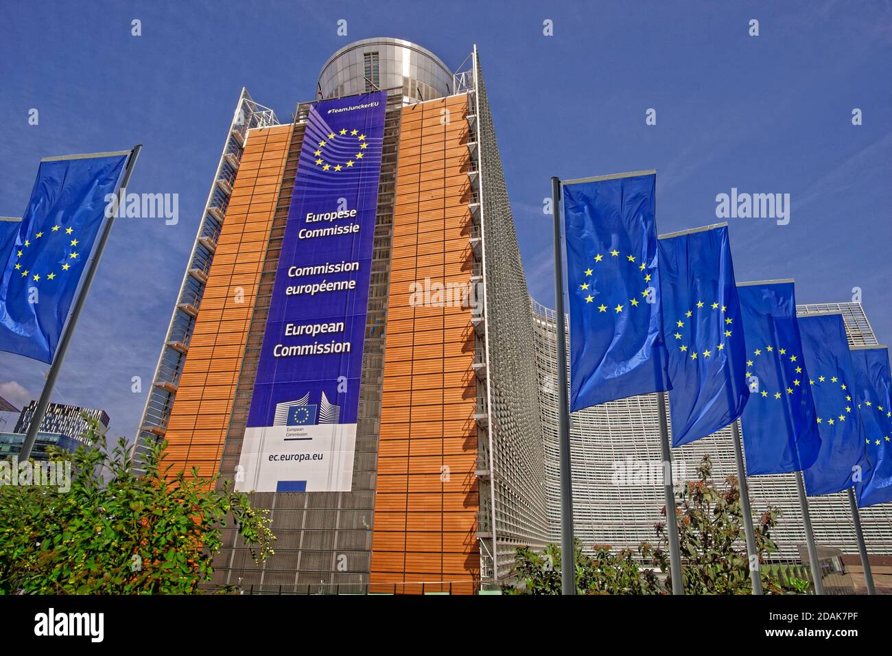 Le bâtiment du Berlaymont, siège de la Commission européenne à Bruxelles. La Belgique. Banque D'Images